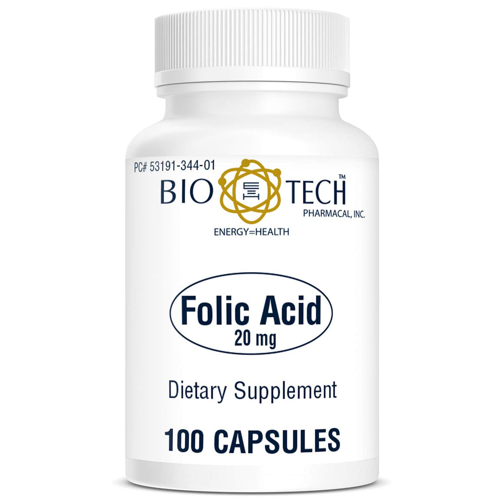 100 tabletas de folato Bio-Tech