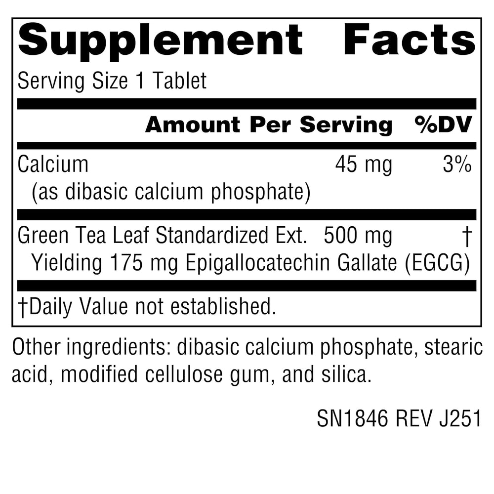 120 tabletas de té verde