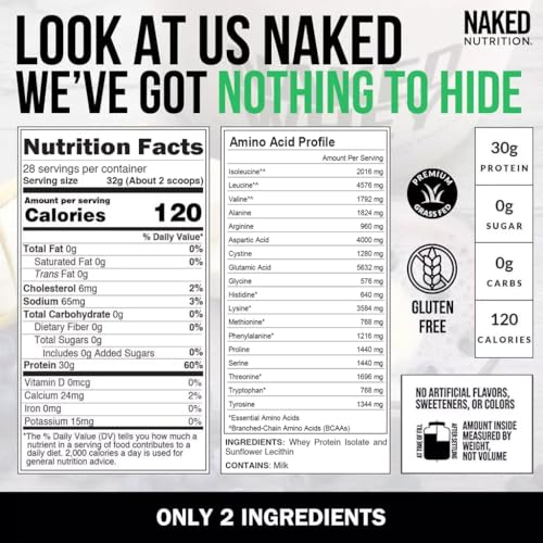 28 porciones de proteína aislada NAKED