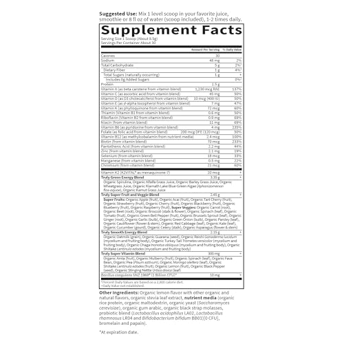 30 porciones de salud natural