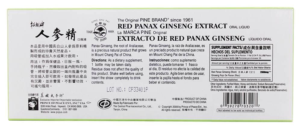 30 viales de Ginseng Panax