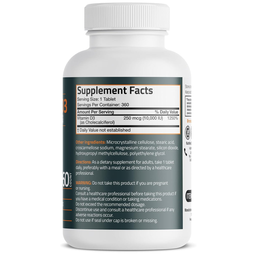 360 tabletas de Vitamina D3