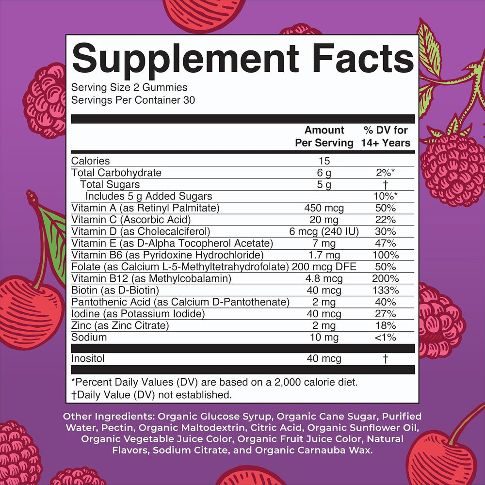 60 gomitas de vitaminas