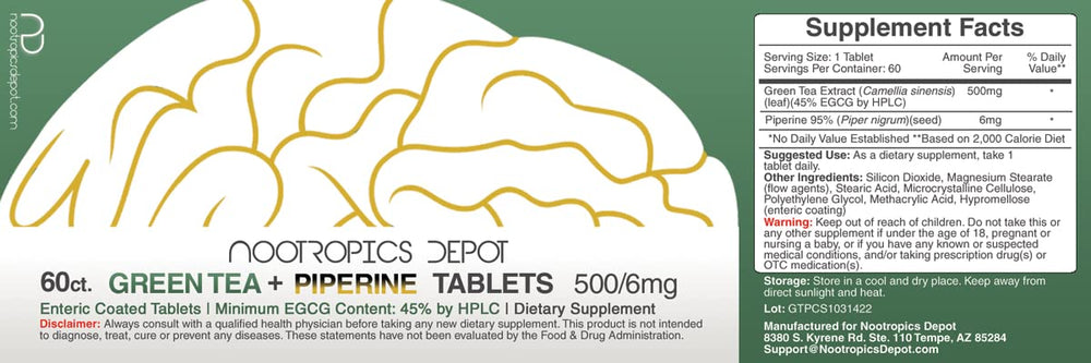 60 tabletas de té verde