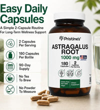 90 Cápsulas de Astrágalo PRISTINE