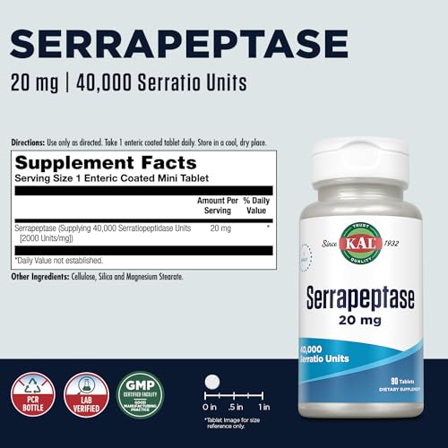 90 tabletas KAL Serrapeptase
