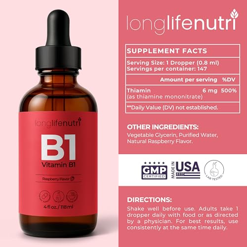 Absorción rápida de vitamina B1 líquida