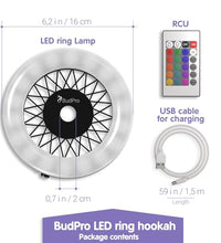 accesorio iluminador para hookah con control remoto