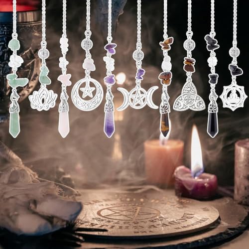 Accesorios de meditación con péndulos de gemas