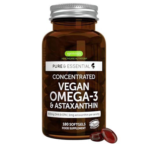 Aceite de algas omega-3 vegano