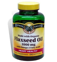 Aceite de linaza Spring Valley 1000 mg beneficios para la salud