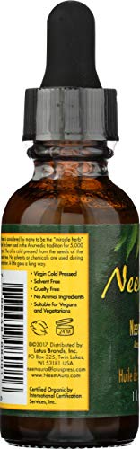 aceite de neem orgánico uso en cosmética