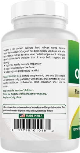 aceite de orégano antioxidante en cápsulas