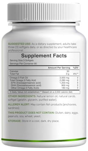 aceite de pescado 3000mg por porción