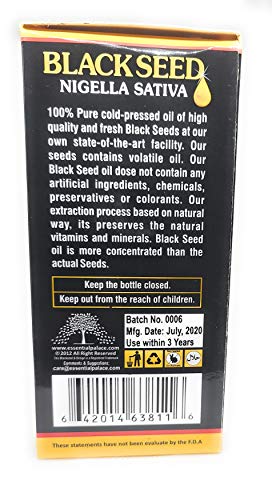 aceite de semilla de black propiedades antioxidantes