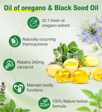 Aceite de semilla negra y orégano