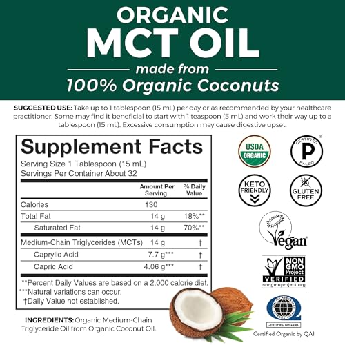 aceite MCT sin GMO para salud