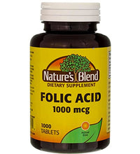 ácido fólico Nature's Blend 1000 mcg