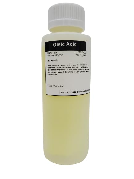 Ácido oleico en botella de plástico