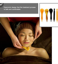acupuntura y cuidado facial en un set