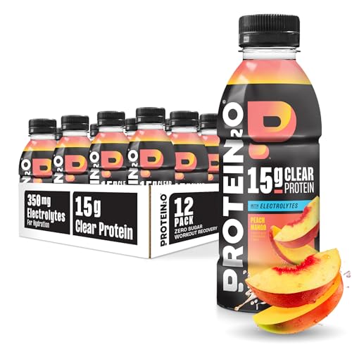agua infusionada con proteína durazno mango
