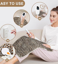 almohadilla eléctrica estampado de leopardo