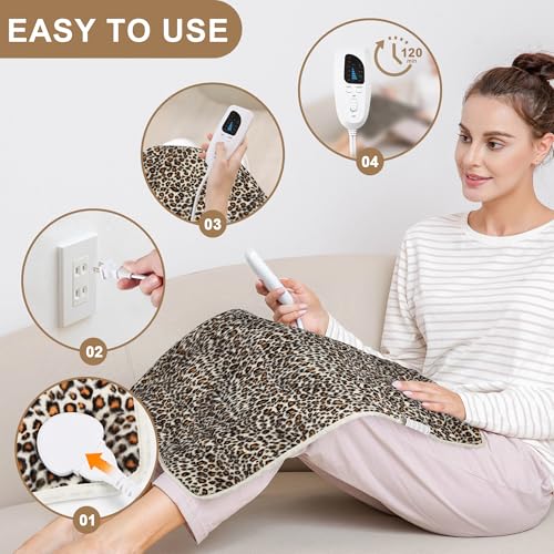 almohadilla eléctrica estampado de leopardo