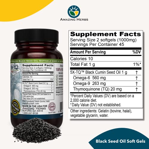 Amazing Herbs aceite negro para bienestar general