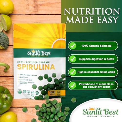 antioxidantes en tabletas de spirulina
