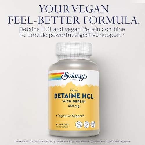 Apoyo digestivo con Betaína y Pepsina