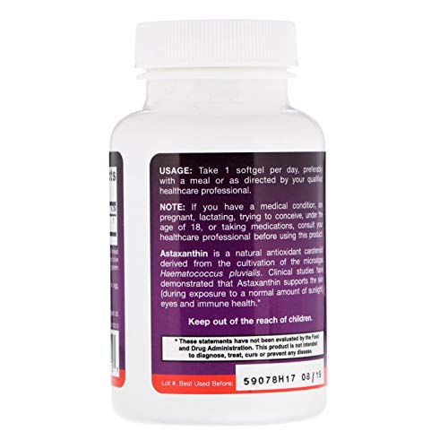 Astaxantina 12 mg para inmunidad