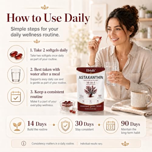 Astaxantina 12mg para defensa antioxidante