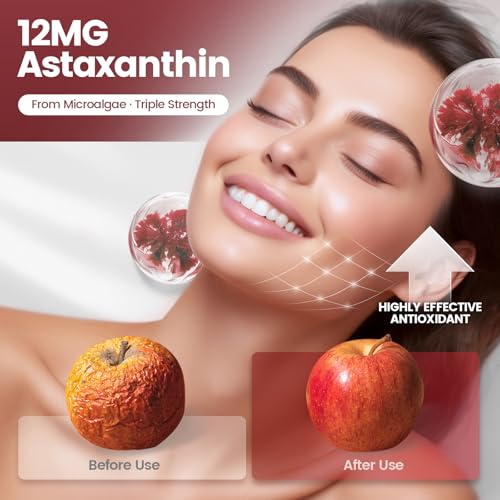 Astaxantina 12mg para salud óptima