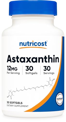 Astaxantina Nutricost 12mg beneficios antioxidantes