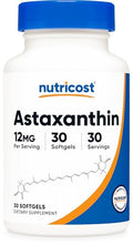 Astaxantina Nutricost 12mg beneficios antioxidantes