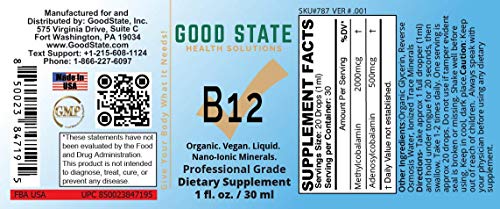 B12 nano iónico en botella de 30 ml