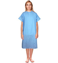 bata de hospital unisex azul