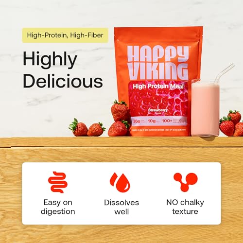 batido de fresa con 30g de proteína
