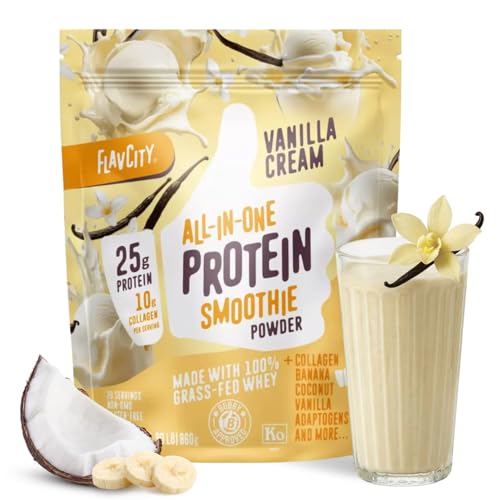Batido de proteína de vainilla nutritivo