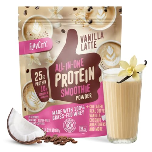 batido de proteína FlavCity sabor vainilla latte