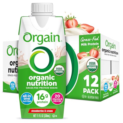 batido nutricional orgain fresa crema
