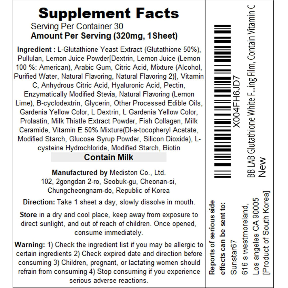 BB LAB suplemento de glutatión