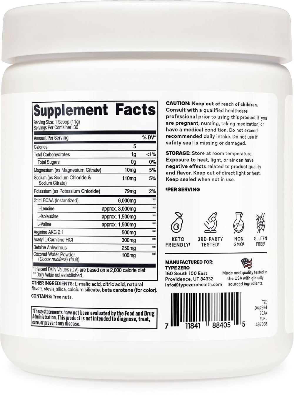 BCAA Vegano 6 g Type Zero