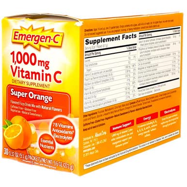 Bebida efervescente de vitamina C deliciosa
