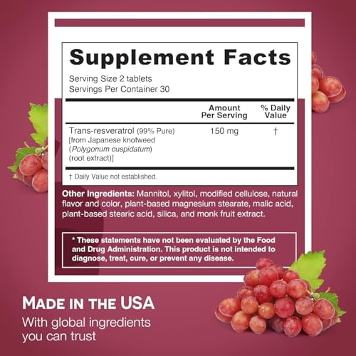 Beneficios antioxidantes del resveratrol EZ Melts