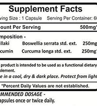 Beneficios de Boswellia Curcumin en cápsulas