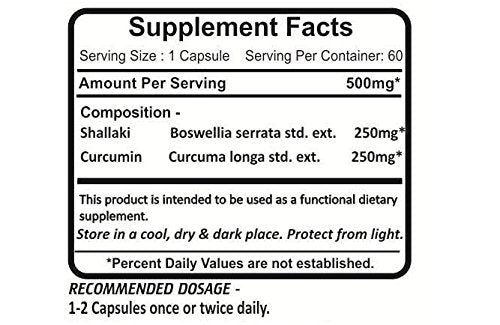Beneficios de Boswellia Curcumin en cápsulas