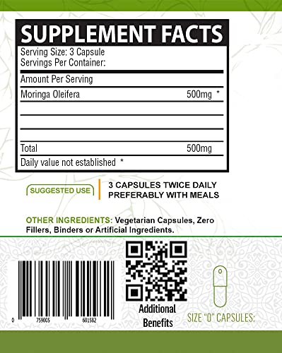 beneficios de la moringa en cápsulas