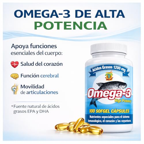 beneficios de omega 3 en frascos de 100