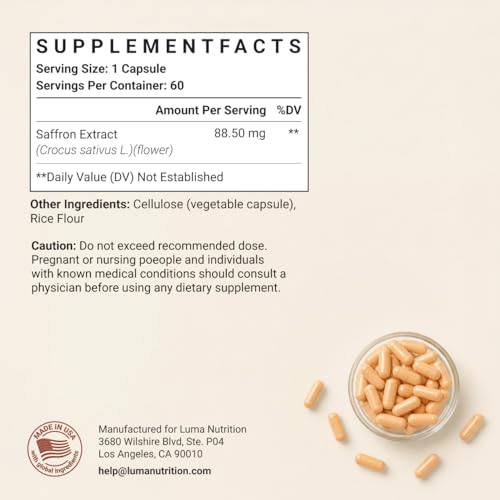 Beneficios del azafrán puro Luma Nutrition